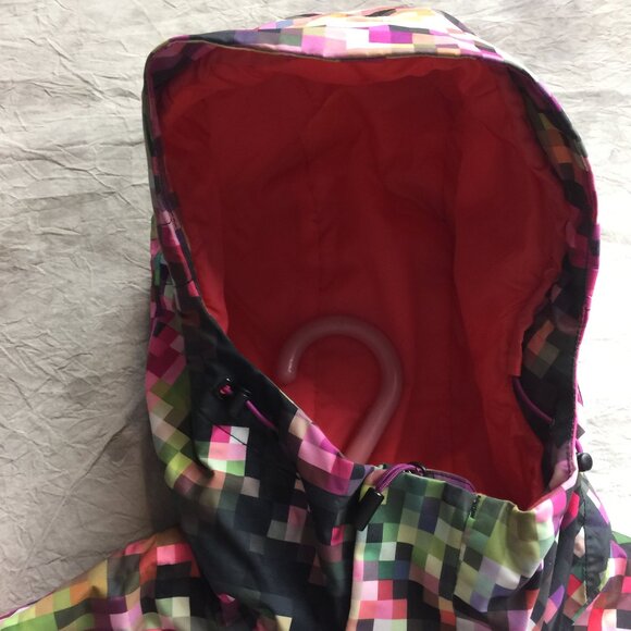 Burton Jacket Womens S Pink Dryride Pixel Geometric Snowboard Ski Parka Coat Zip - Picture 10 of 15